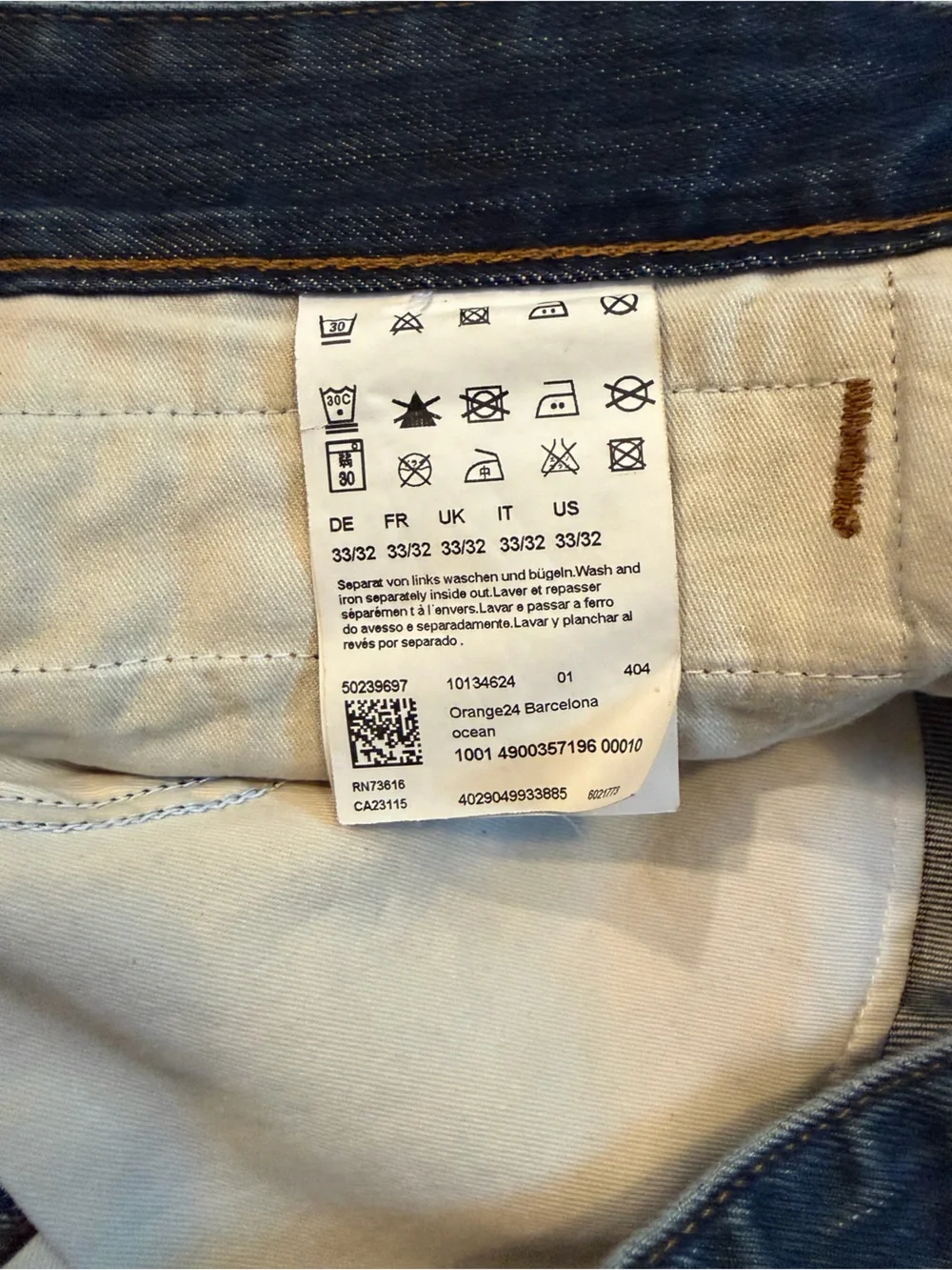 Men's Blue Hugo Boss Jeans - Classic Straight Fit